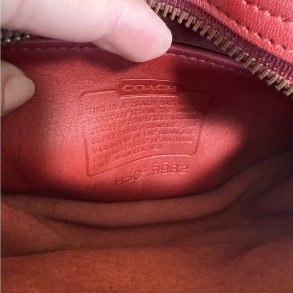 Vintage Coach Chester Canteen Red Crossbody Bag 9982 - Picture 7 of 9
